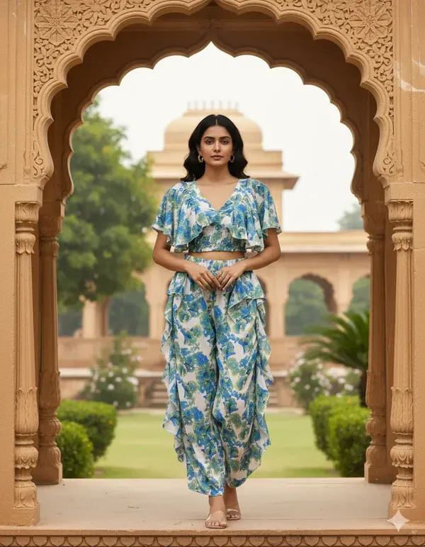 Poly Silk co-ord set 005