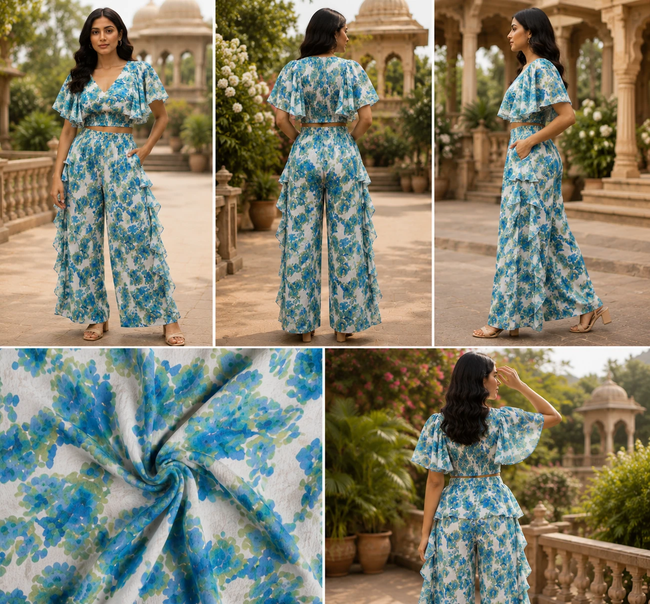 Poly Silk co-ord set 005, view 4