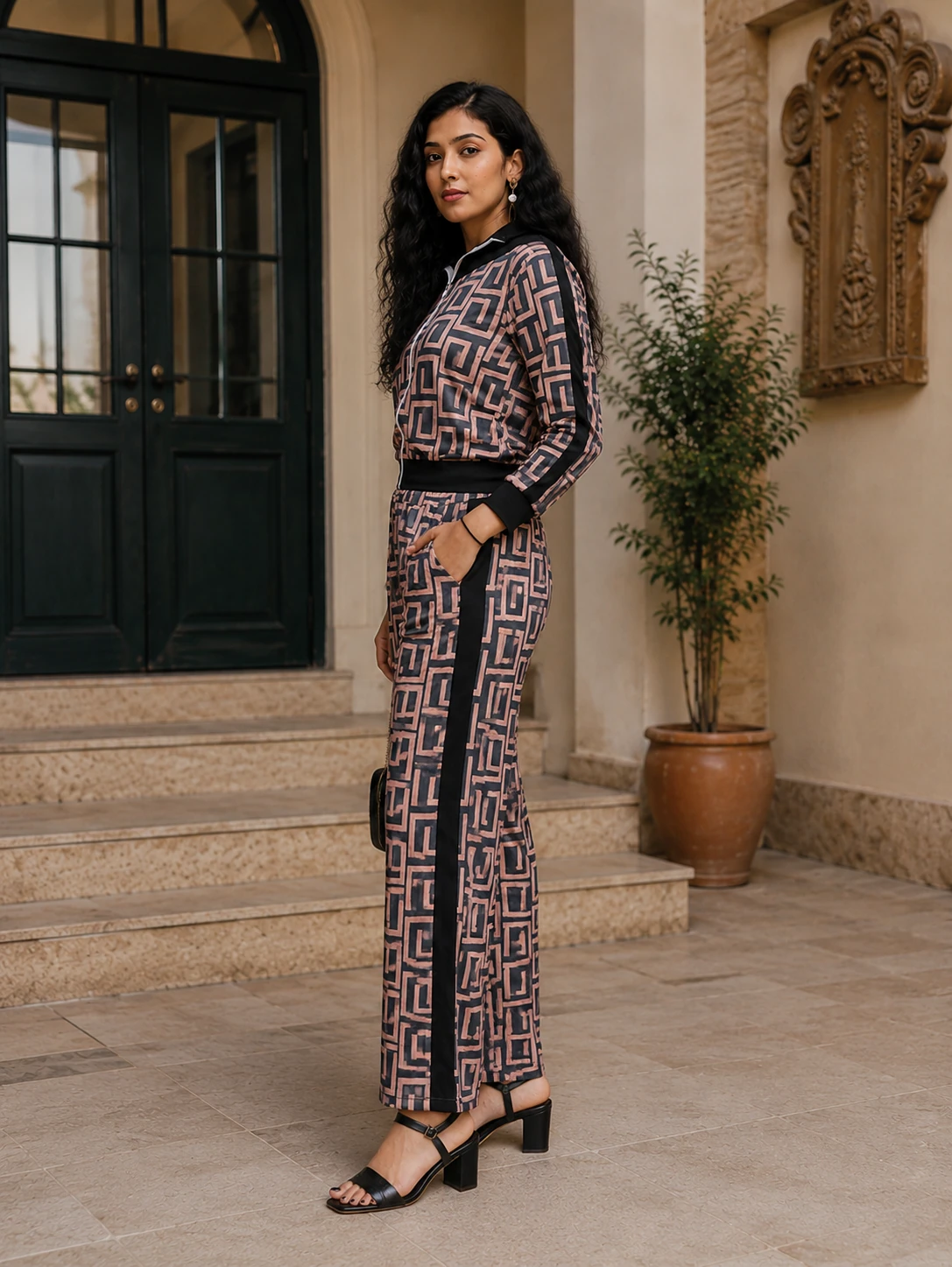 Cotton Silk co-ord set 028, view 2