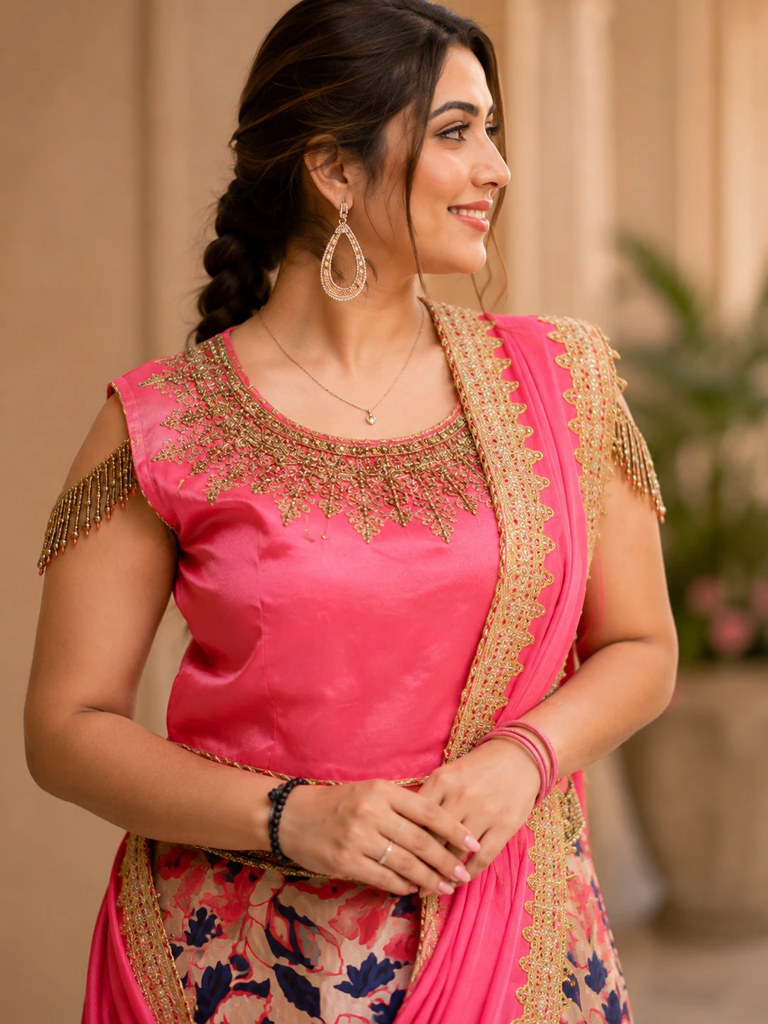 Banarsi silk with CANCAN ready-to-wear set 119, view 4
