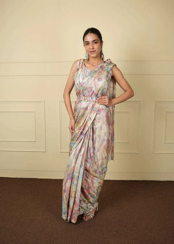 Shimmer Lycra ready-to-wear set 124