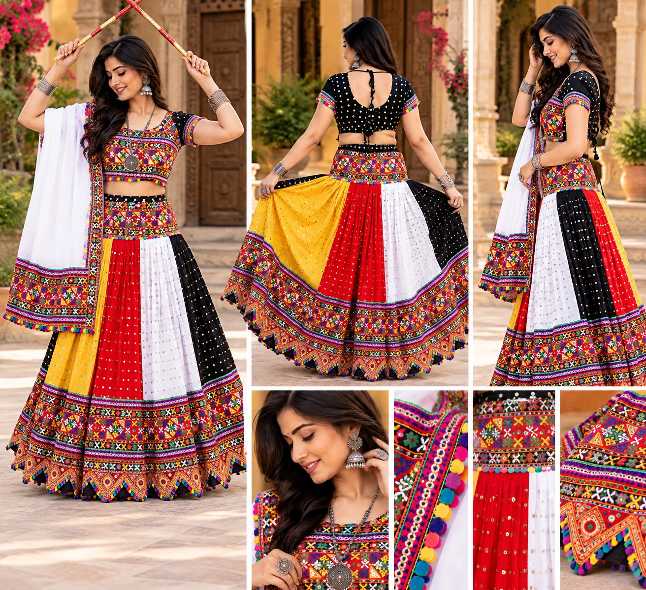 Golden Zari Rayon ready-to-wear set 1273, view 4
