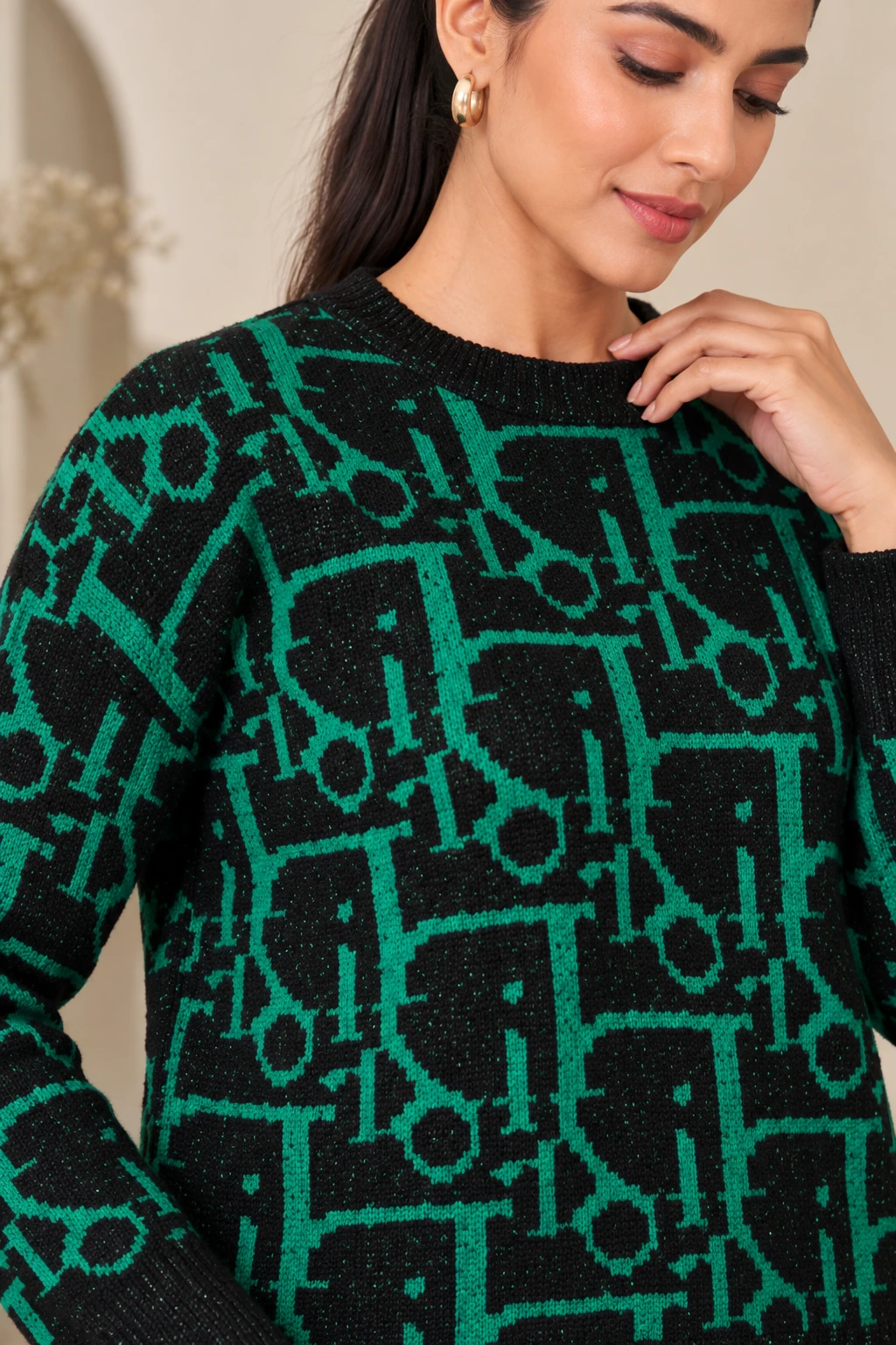 Knitting Stretchable Imported Fabric winter set 210, view 5