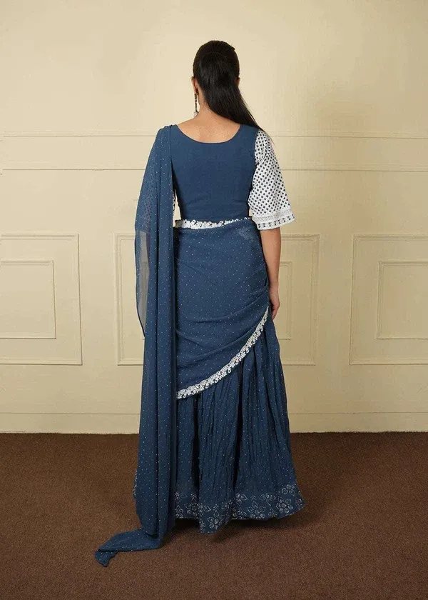 Georgette with CANCAN ready-to-wear set 214, view 2