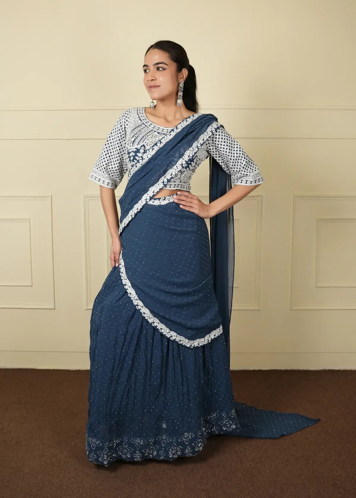 Georgette with CANCAN ready-to-wear set 214, view 3