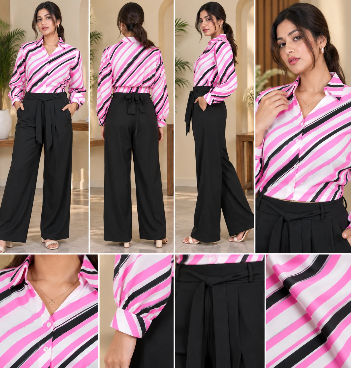 Sobia textile Stretchable co-ord set 386, view 5
