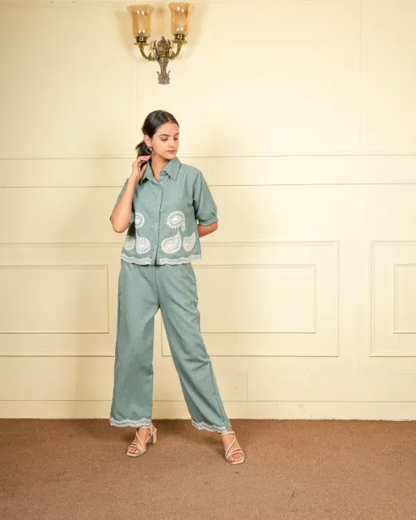 Imported Linen co-ord set 413