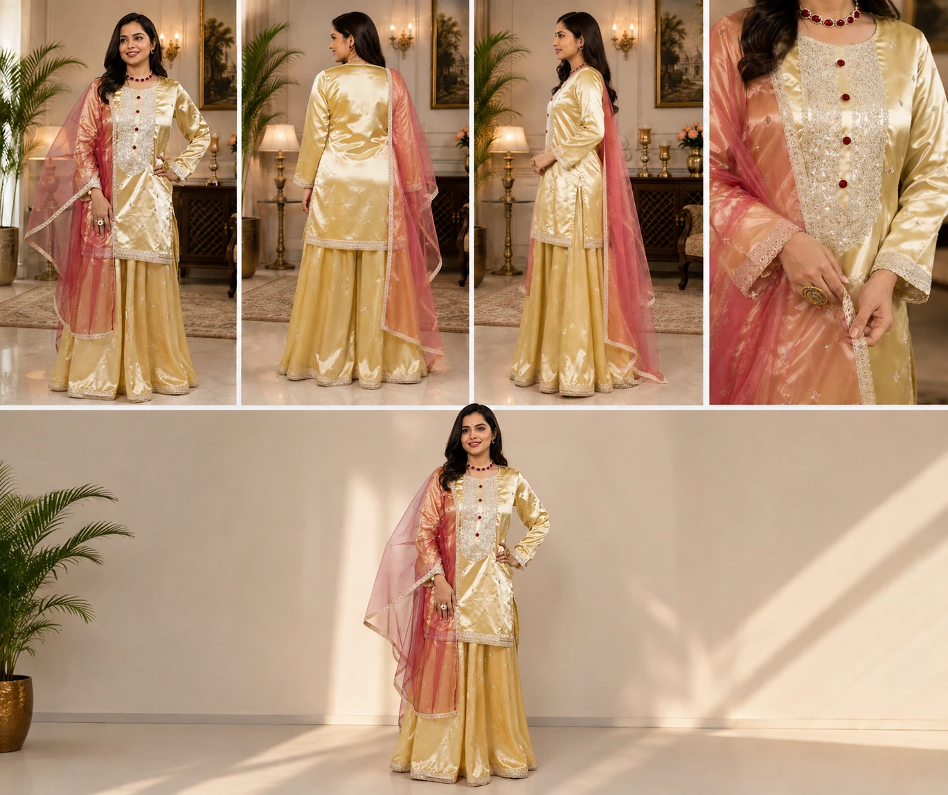 Satin suit set 873, view 5